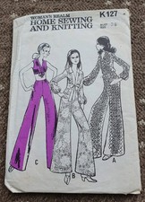 K127 Woman's Realm Evening Trouser suit culottes pattern Bust Size 36"