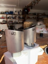 2 X 4” STAINLESS STEEL 304 SAND BLASTED AKRAPOVIC EXHAUST TIPS UNIVERSAL