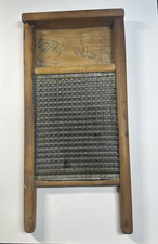 Antique Washboard Metal &Wood