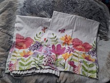 Next Off Whites Flowers & Butterflies Print 46"×54" Lined Curtains