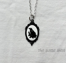 Raven Bird themed Necklace | goth cool fashion rock tattoo