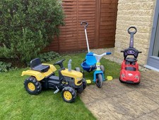 Children’s Plastic Ride On Tractor Smoby Trike Red Push Along Car
