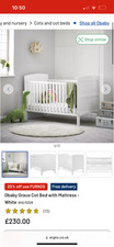 Baby Cot Bed with Mattress and