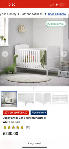 Baby cot bed - cot, with