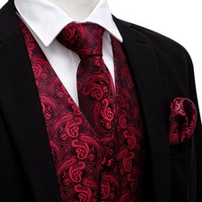 S-5XL Mens Waistcoat Black