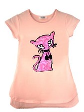 Girls Pink T-Shirt Dress Tee