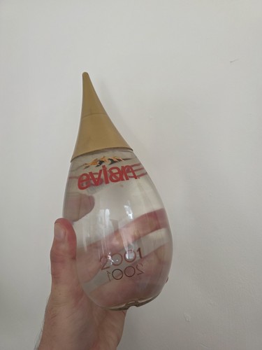 Evian glass bottle full - evian,