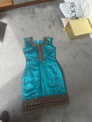 Blue turqoise salwar kameez - blue/turqoise,
