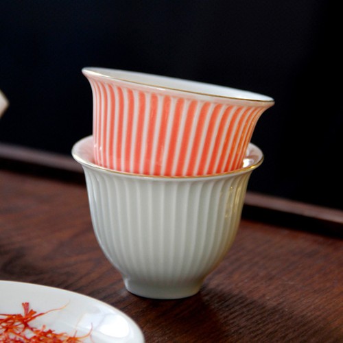 Set ceramic tea cups - ceramic,