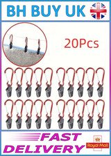 20 x METAL TARP CLIPS, CARABINER CLIP, CAMPING, TENT FISHING, AWNING CANOPY UK