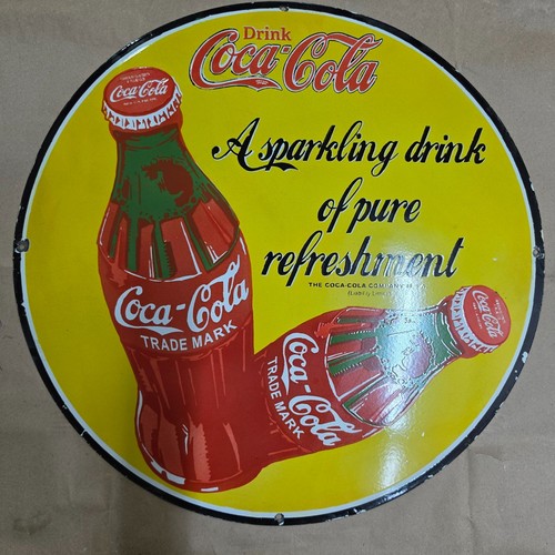 Coca cola porcelain enamel - coca-cola,