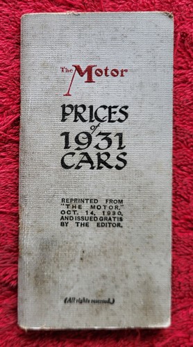 The motor prices 1931 cars - motor,