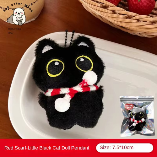 10cm cute black cat - cat, toy