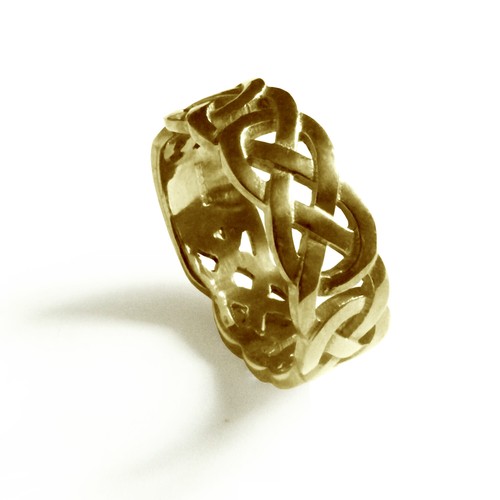 8mm 9ct yellow - gold, celtic