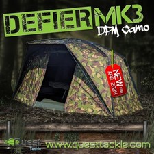 Quest Defier MK3 DPM Camo 1 Man Bivvy Carp Fishing Shelter Tackle Brolly System