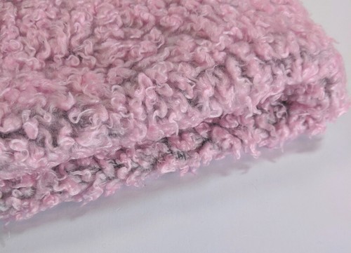 Faux fake fur curly fabric - faux,