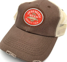 Jeremiah Weed Sweet Tea Vodka Trucker Hat Southern Style Tangerine