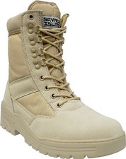 Desert Army Combat Patrol Boots Tactical Military Work Tan Jungle Suede 909