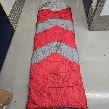 Adult Survival Sleeping Bag Red & Grey – Waterproof, Warm, Lightweight Camping