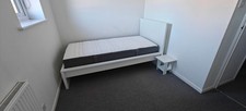 White Single Bed with Matress