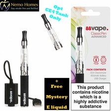 88Vape CE4 Classic Pen Advanced Kit Bundle + Free Mystery 10ml E liquid