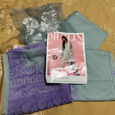 Unstitched Muzlin Sana Safinaz  Greenish Blue Lawn Past printed 3 Piece Suit