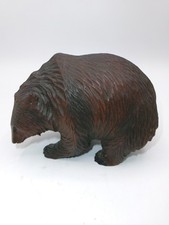 Vintage Ainu Hokkaido Folk Art Style Japanese Wood Carving Bear Figurine