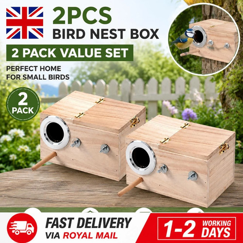 2xwooden bird nesting box for - 2xwooden,