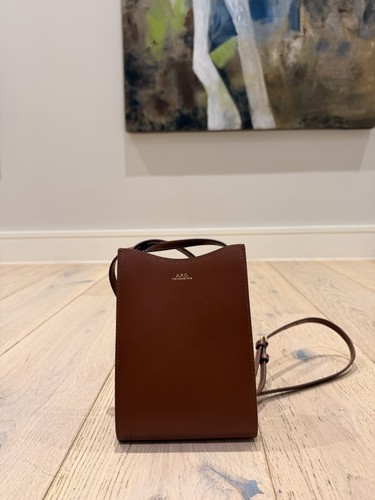 Brown leather mini - leather,