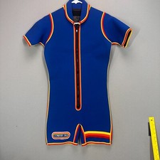 VTG Retro Connelly Ski's Neoproene Watersports Shorty Wetsuit Size M Rainbow
