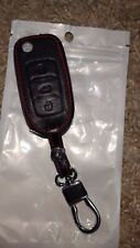 FITS VW VOLKSWAGEN SEAT SKODA 3 BUTTON REMOTE LEATHER CASE KEY COVER