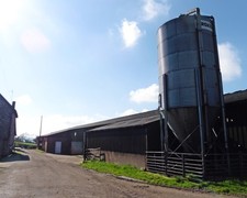 Photo 6x4 Animal feed silo at