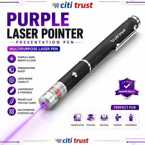 Purple laser pointer pen - purple,