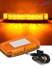Led Flashing Rooftop Magnetic Light Suction Amber Glass Warning Beacon 12V 24V