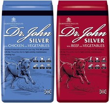 Dr. John Silver Dry Dog Food 2 pack (30kg) - 1 x 15kg Chicken 1 x 15kg Beef