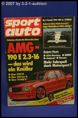Sport auto amg 190 - sport, 1/85