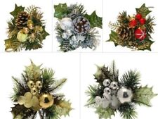 Christmas Picks x 3 Holly Glitter Bauble Wreath Making Decorations 20 Designs