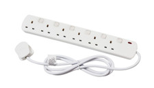 6 Gang 2 Meter Extension Lead