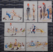 WW1 1916 Egypt Humorous Postcards Job Lot x 7 Very Good Condition Written Rear
