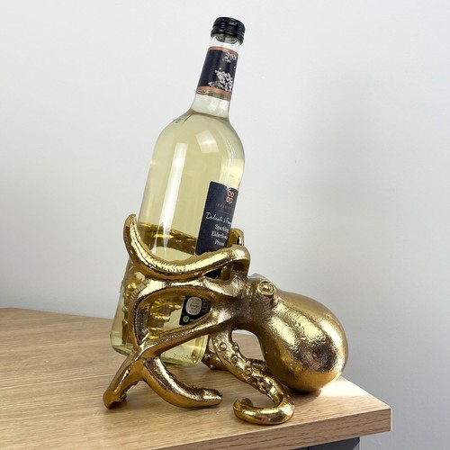 Gold wine bottle - gold,