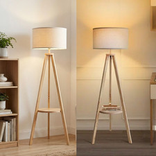 Tripod Floor Lamp with Shelf