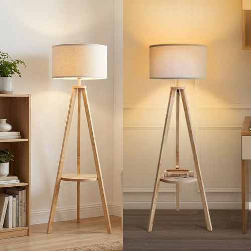 Tripod floor lamp - floor, shelf