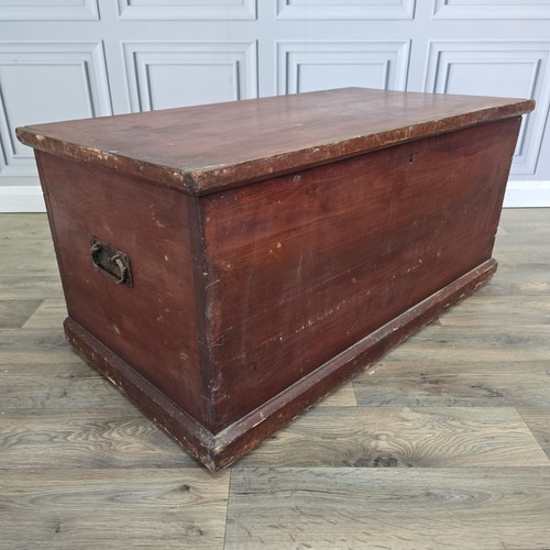 Antique pine blanket chest - antique,