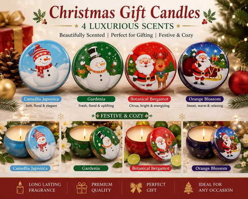 Christmas scented candle - candle, gift