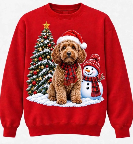 Cockapoo christmas jumper - christmas,