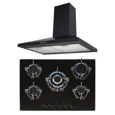 SIA 70cm Black 5 Burner Gas On