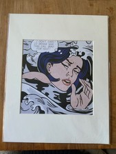art print of the famous Pop Art painting "Drowning Girl" by Roy Lichtenstein.