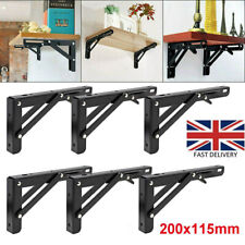 6X Campervan Folding Bracket Table Extension Shelf Motorhome Caravan Wall Hinges
