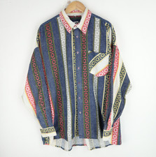 Vintage Aztec Navajo shirt Inca Pattern Overshirt SZ XL  (V1445)