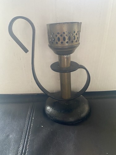 Vintage wrought iron and brass - wrought,